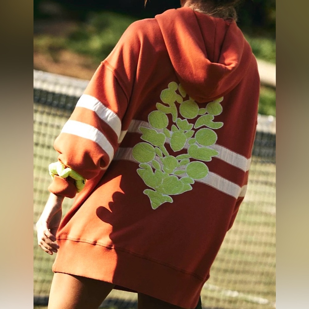 Free People At My Best Chenille Logo Hoodie